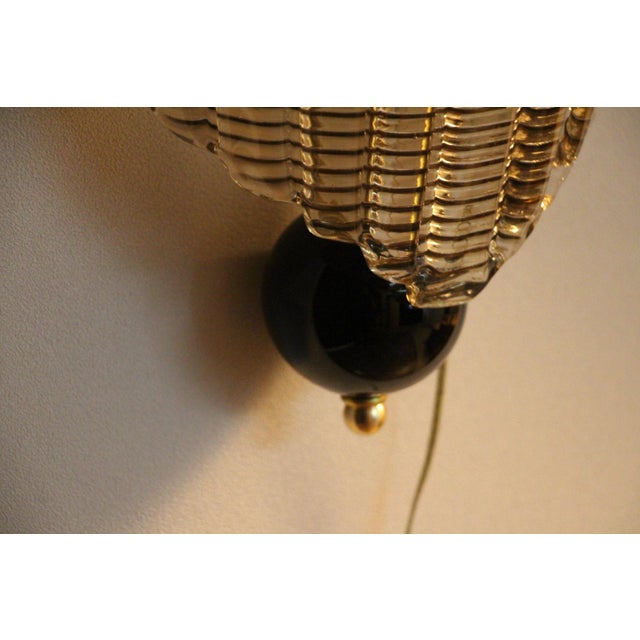 Sconces in Smoked Textured Murano Glass, 1980s, Set of 2 For Sale - Image 6 of 18