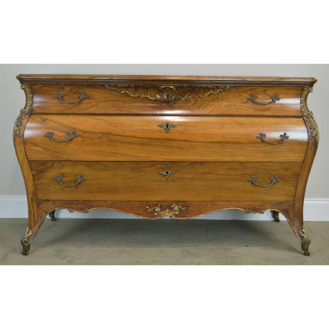 French Louis XV Style Antique Rosewood Bombe Dresser Chairish