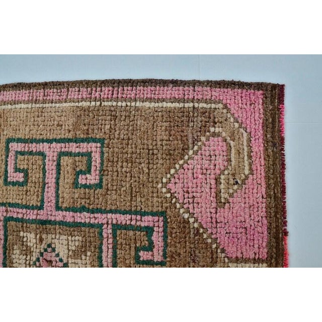 Mid 20th Century Oushak Kitchen Decor Runner Rug For Sale - Image 9 of 11