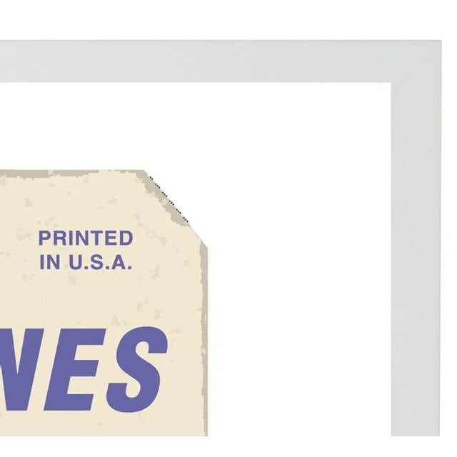 Art Print: Chicago Travel Ticket Print In White Shadowbox Dimensions: 13" x 17"