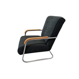 Tubular Armchair by Anton Lorenz for Ton For Sale