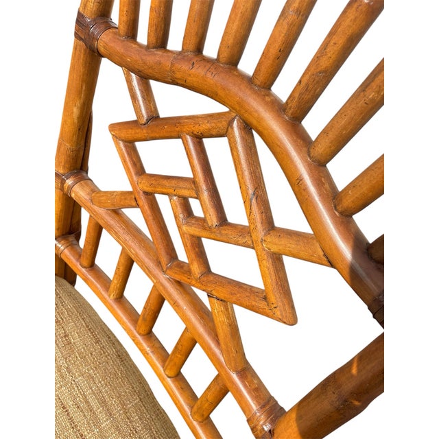 Pair of Vintage Tommy Bahama Natural Bamboo Chairs For Sale - Image 4 of 8