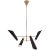 Modern AERIN for Visual Comfort Signature Franca Small Pivoting Chandelier in Hand-Rubbed Antique Brass with Black Shades For Sale - Image 3 of 5