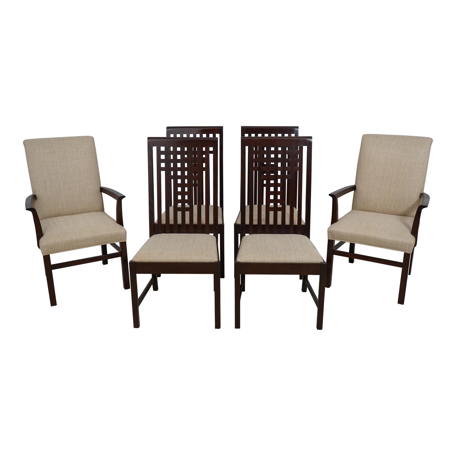 Set of 6 Stickley Modern Arts & Crafts Dining Room Chairs Chairish