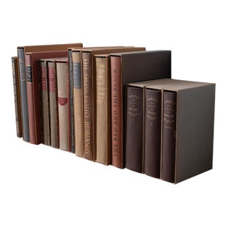 Set of 15 Heritage Press Books in Slipcases, Vintage Classic Literature Library, 20th Century For Sale