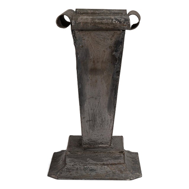 19th Century France Gray Metal Cachepot For Sale