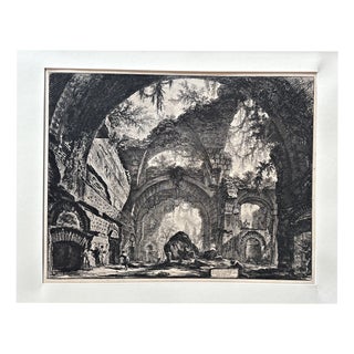 Giovanni Battista Piranesi, Ruins of a Gallery of Statues in Hadrian's Villa at Tivoli, 1770, Etching For Sale