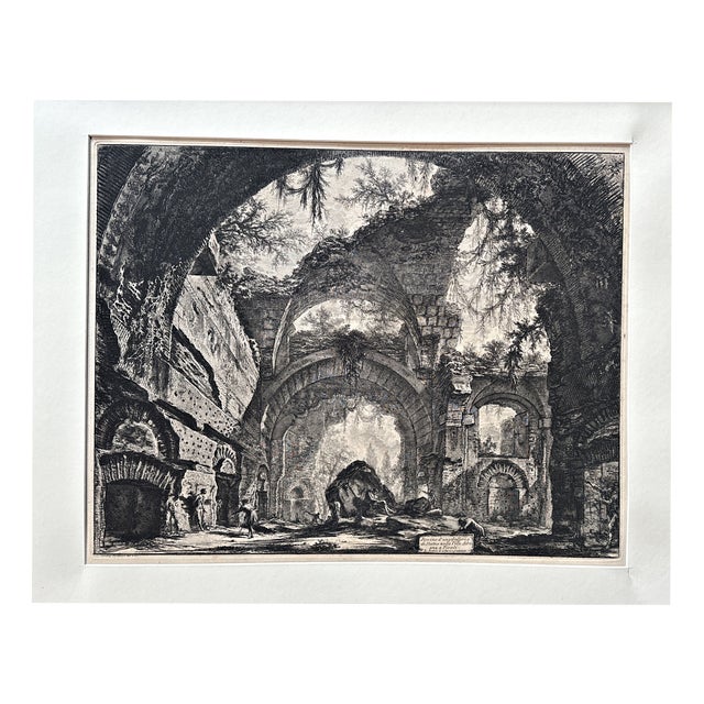 Giovanni Battista Piranesi, Ruins of a Gallery of Statues in Hadrian's Villa at Tivoli, 1770, Etching For Sale
