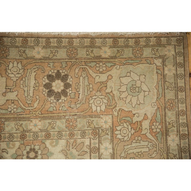 Sand Vintage Distressed Qom Carpet - 8'6" x 12'7" For Sale - Image 8 of 14