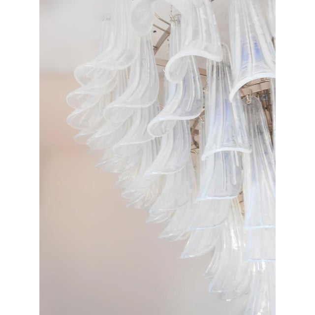 Italian 21st Century Opaline Murano Selle Chandelier by Fabio LTD For Sale - Image 3 of 6