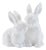 Ceramic Mini Garden Bunny Couple (Set of 4) For Sale