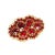 Vintage Czech Gilded Ruby Crystal Brooch 1920s For Sale - Image 4 of 7