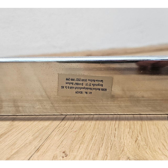 Mid-Century Glass and Chrome Cantilevere Side Tables from Gebra, 1980s, Set of 2 For Sale - Image 13 of 14