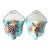 Pair of Italian Ceramic Majolica Pottery, Grapes, Aqua Turquoise Blue Wall Pocket Vase Planters For Sale