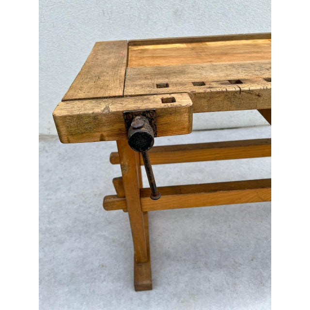 Vintage French Children's Carpenter Workbench, 1950s For Sale - Image 10 of 12