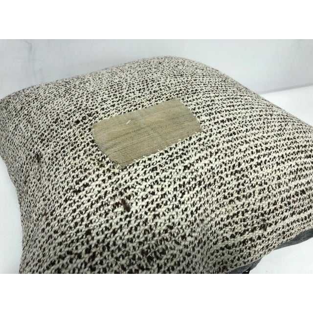 1970s Nomadic Vintage Gothic Handmade Turkish Kilim Pillow For Sale - Image 5 of 6