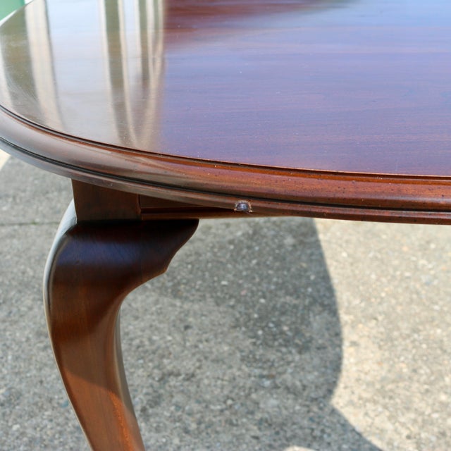 Traditional 1979 Georgian Court Dining Table Attributed to Ethan Allen For Sale - Image 3 of 16