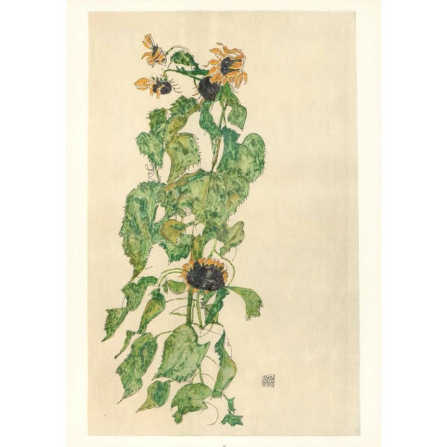 Artist:Egon Schiele Country:Austria Title:Sunflower Medium:Lithograph – 51 Marks:Signed in plate Printed:1968 by Max...