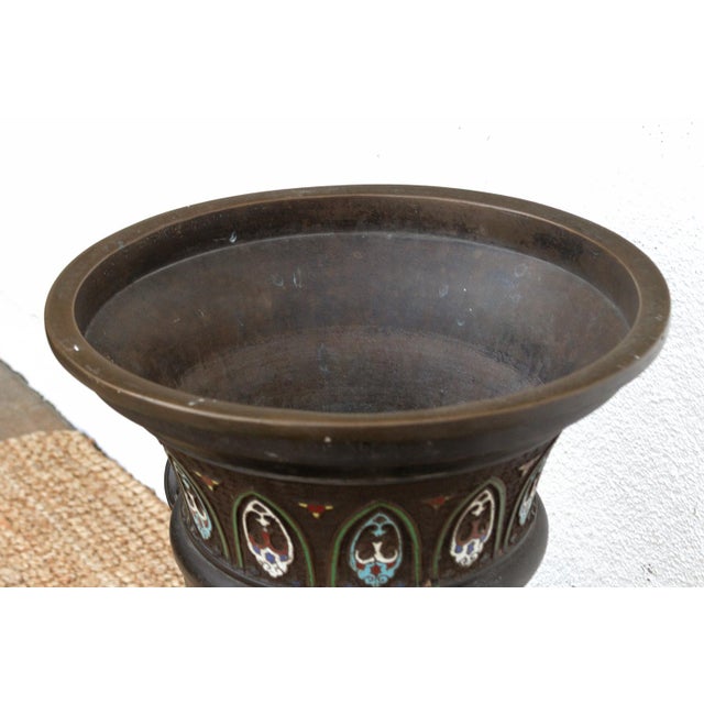 19th Century Massive Chinese Cloisonne Enamel Floor Vase For Sale - Image 5 of 11