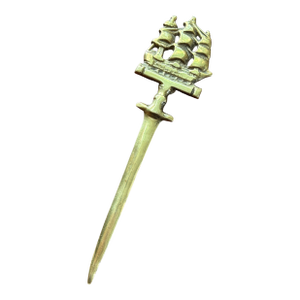 Mid 20th Century Nautical Clipper Ship Brass Letter Opener