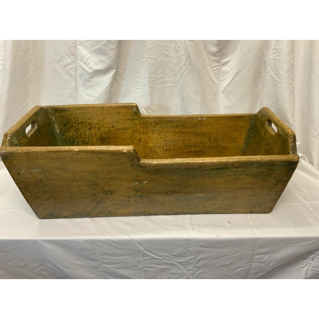 Brown Antique Primitive Wooden Box Bin Storage For Sale - Image 8 of 8