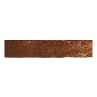 Rust Velvet Wired Ribbon 2.5" x 10 Yds. For Sale