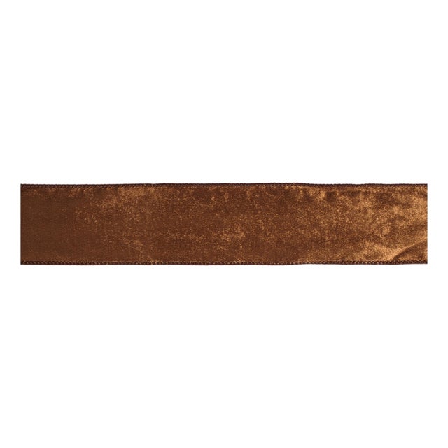 Rust Velvet Wired Ribbon 2.5" x 10 Yds. For Sale