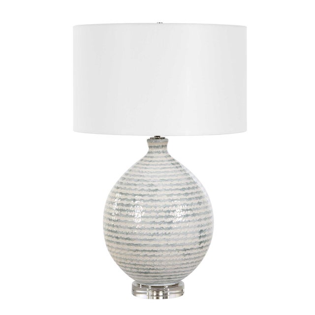 Kenneth Ludwig Chicago Clary Horizontally Striped Table Lamp For Sale - Image 4 of 6