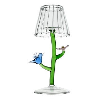Firefly Tealight with Pink Flower & Blue Bird For Sale