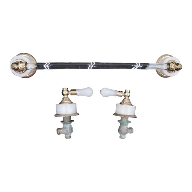 Luxury Bathroom Faucet & Towel Bar Set For Sale