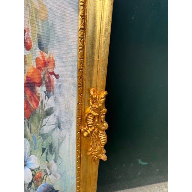 1970 French Louis XVI Gold Beech Bird Textile Art - 1 Pc For Sale - Image 6 of 12
