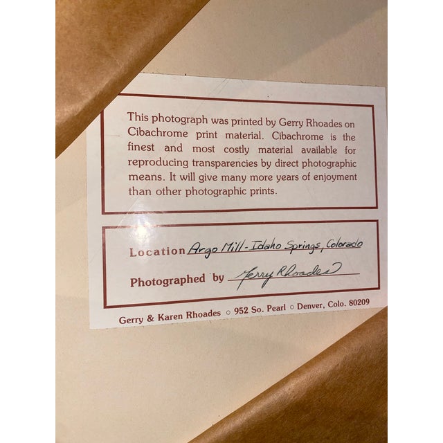 Late 20th Century Gerry Rhoades Cibachrome Photographic Print of Argo Mill, Idaho Springs. For Sale - Image 11 of 12