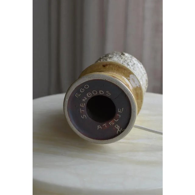 Ceramic Table Lamp by Bruno Karlsson for Ego Ateljé For Sale - Image 4 of 6