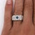 Blue 1.2 Carat Fancy Blue & White Diamond White Gold Textured Men's Ring, Size 9.5 For Sale - Image 8 of 8