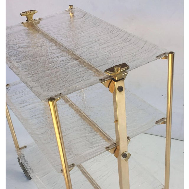 French Collapsible Drinks Cart of Acrylic For Sale - Image 9 of 11