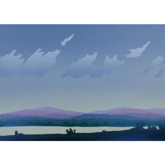 1980s 1980s "Summer Dusk I & II St. II" Jim Boutwell Diptych Signed and Numbered Serigraph Prints - Set of 2 For Sale - Image 5 of 12