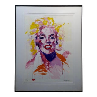 Marilyn Monroe Pink Portrait "Some Like It Hot"Original Serigraph by Michael Bryan For Sale