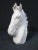 This plaster tabletop sculpture features an expressive and dramatic horse head. WEAR Repaired ear, some scratches, scuffs,...