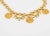 Louis Feraud Paris Choker Necklace Gilt Metal With Brand Logo Charms For Sale In Atlanta - Image 6 of 9