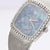 Vintage Longines Opal Mosaic Dial 34mm Diamond Bezel 18k White Gold Watch For Sale In Miami - Image 6 of 14