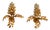 Large Model Wisteria Gold-Plated Metal Wall Lamps by Hans Kögl, 1970s, Set of 2 For Sale