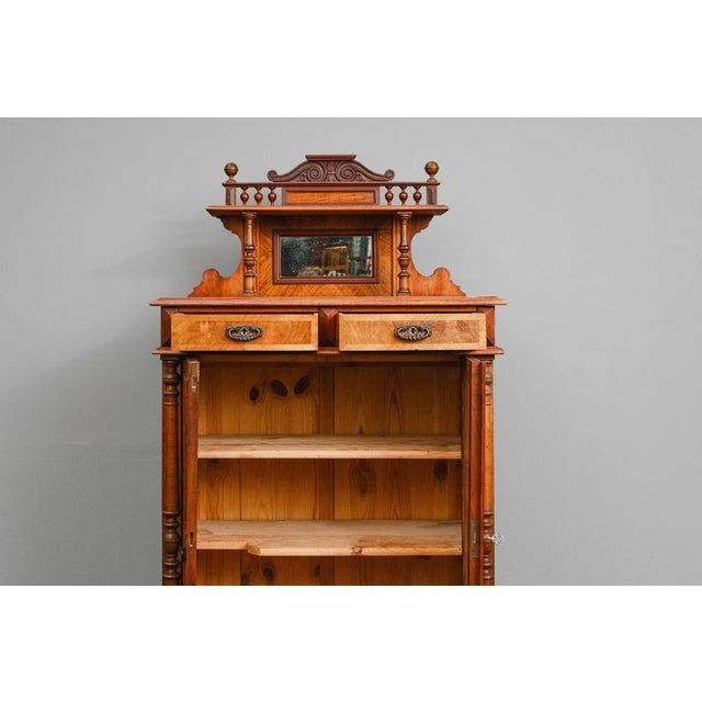 Gründerzeit Vertiko with Walnut Top, Late 19th Century For Sale - Image 10 of 18