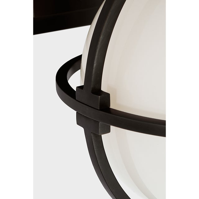 Modern Chapman & Myers for Visual Comfort Signature Gracie Single Sconce in Bronze with White Glass For Sale - Image 3 of 9