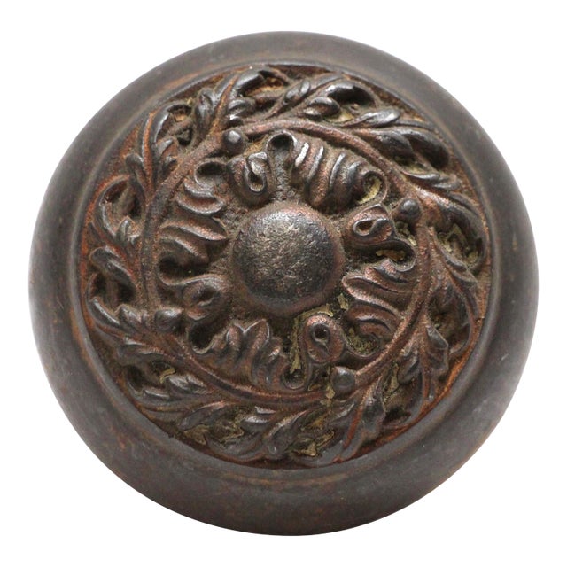 Antique Russell & Erwin Cast Iron Passage Door Knob For Sale