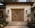 Puerta San Blas (Model 1005-P) – Handcrafted custom solid wood door featuring a vertical plank and clavos design with a...