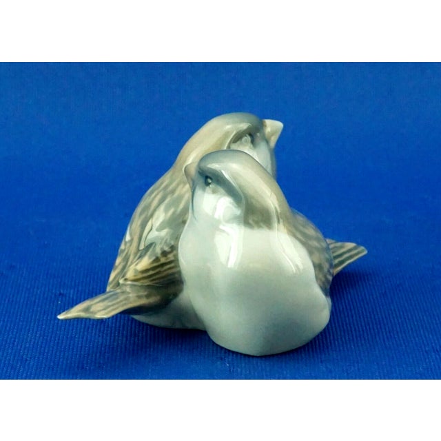 20th Century Porcelain Sparrows Statuette from Royal Copenhagen, Denmark, 1890s-1910s For Sale - Image 3 of 18