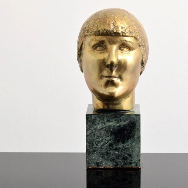 Minna Harkavy, Bronze Modernist Sculpture Portrait, Gertrude Stein by Minna Harkavy WPA Artist, c.1930-1940 For Sale In Miami - Image 6 of 6