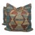 Woven Ikat in Teal/Russet 22" Pillows-a Pair For Sale