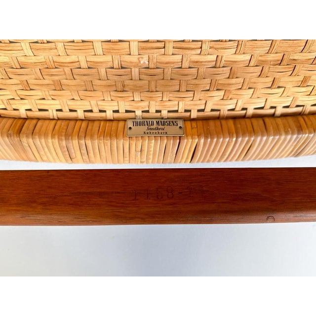 Vintage Teak and Rattan Chair by Jørgen Høj for Thorald Madsen, 1950s For Sale - Image 15 of 16