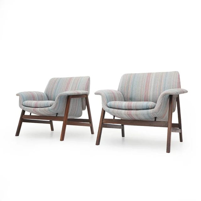 Cassina Model 849 Armchairs by Gianfranco Frattini for Cassina, 1950s, Set of 2 For Sale - Image 4 of 14